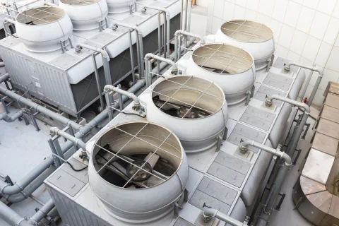 AdobeStock-AC-units-cooling-towers Chilled Water Systems Services In Stone Mountain GA