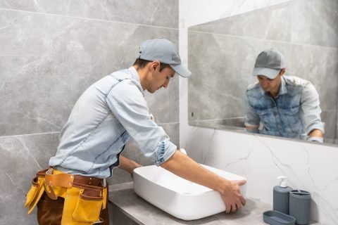 man-installing-bathroom-sink